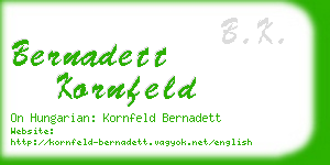 bernadett kornfeld business card